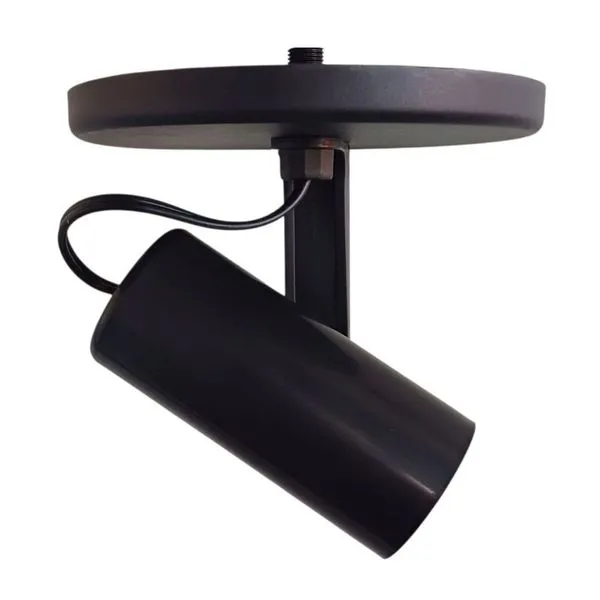 Spot de Sobrepor Tubo em Alumínio para 1 Lâmpada E27 Art Line Spot de Sobrepor Tubo Preto para 1 lâmpada E27