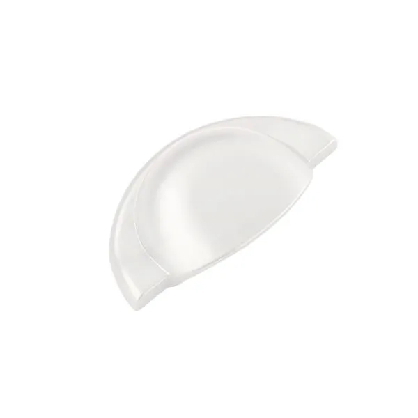 Puxador Concha Maximus Zamac Criativa Puxador Concha Maximus 64mm Zamac Branco Brilhante