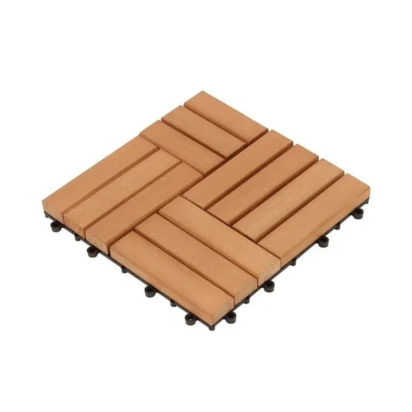 Mini Deck de Madeira Modular Sevilha Eucalipto 30x30cm Massol Mini Deck de Madeira Modular Sevilha Eucalipto 30x30cm