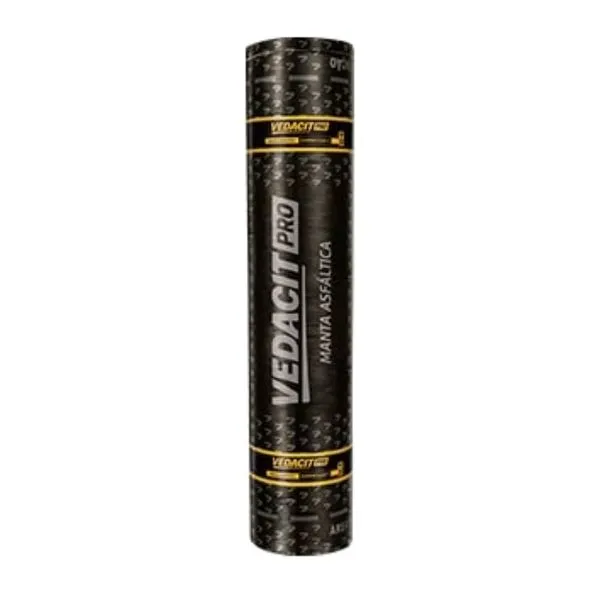 Manta Asfáltica Alumínio Glass Tipo II VPro 3mm 10m Vedacit MANTA ASFALT ALUM GL TPII VPRO 3MM 10M LAJES E TELHADOS