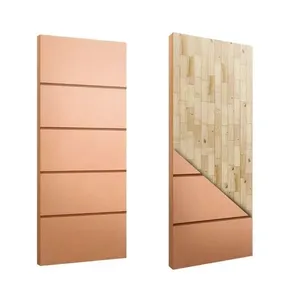 Folha de Porta Frisada HDF Pinus Sólida FR02 Curupixá JB Paes Folha de Porta Frisada Sólida HDF Pinus Curupixá FR02 210x92cm