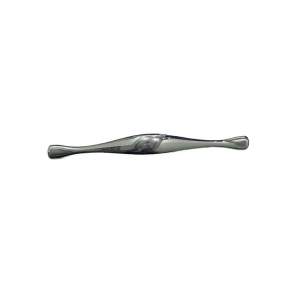 Puxador Curvo Onda 140mm Zamac Ago Inox Puxador Curvo Onda 128mm Zamac Cromado