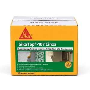 Impermeabilizante SikaTop-107 Argamassa Polimérica Cinza 18kg Sika IMPER SIKATOP 107 ARGAMASSA POL CZ 18KG
