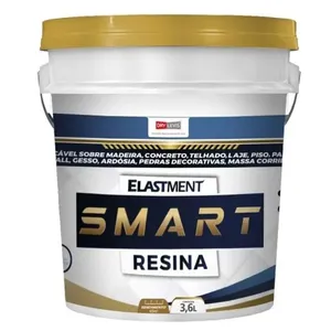 Smart Resina Primer Multiuso Elastment 3,6L Drylevis Smart Resina Multiuso Elastment Preto 3,6l Rodapé e Parede Interna