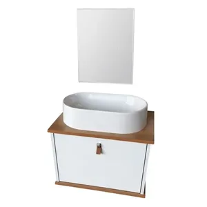 Kit Gabinete para Banheiro Bia Branco 50cm Darabas Kit Gabinete para Banheiro Bia Branco 50cm Desmontado