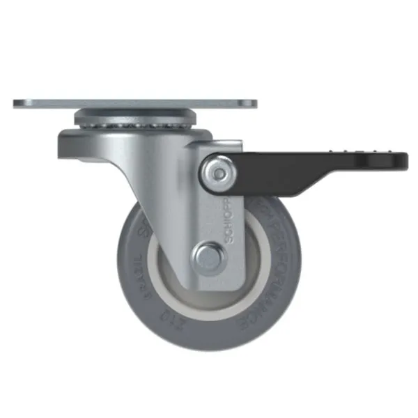 Rodízio Giratório com Freio Termoplástico Schioppa Rodízio Giratório com Freio Termoplástico 50mm 40kg