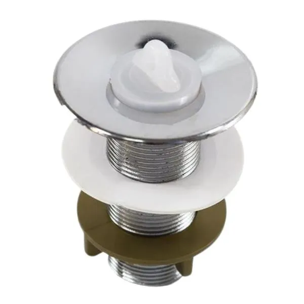 Válvula Redonda sem Ladrão para Lavatório 7/8" Grap Válvula Plástica Redonda Lavatório Cromado sem Ladrão 7/8" Grap