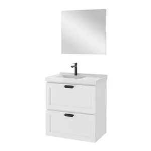 Kit Gabinete para Banheiro Nivus 66cm Astral Design Kit Gabinete para Banheiro Nivus Branco 66cm