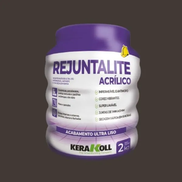 Rejunte Acrílico 2kg Kerakoll Rejunte Rejuntalite Acrílico Preto 2kg Kerakoll