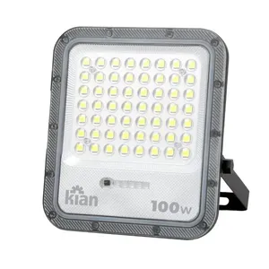 Refletor LED de Alumínio Solar IP65 100W 900 Lúmens Bivolt Kian Refletor de LED Solar Fit 100W IP65 900 Lúmens Luz Branca