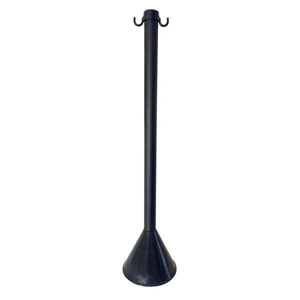 Pedestal para Corrente 90cm PVC Plastcor Pedestal para Corrente 90cm Pvc Preto