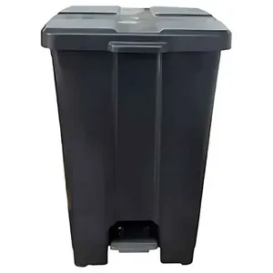 Cesto C/pedal 60 Lts Retangular Preto P60p