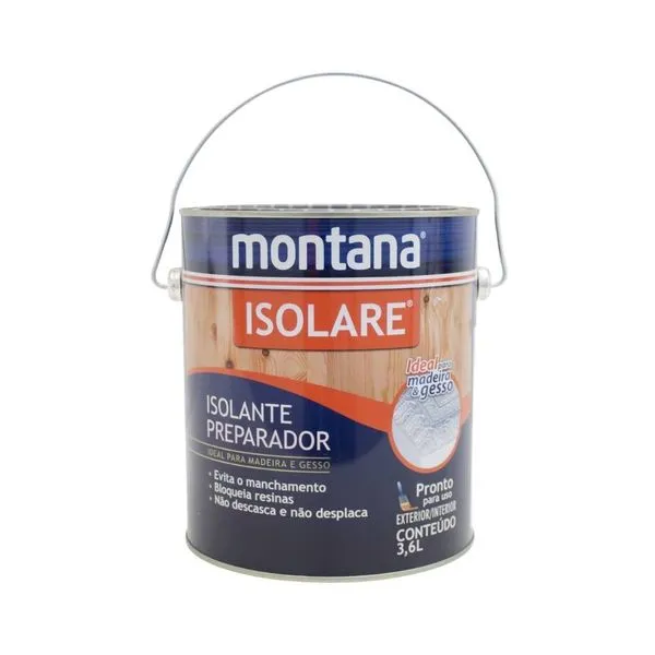 Verniz Premium Sintético Acetinado Isolare Incolor Montana Verniz Premium Sintético Acetinado Isolare Incolor 3,6L Montana