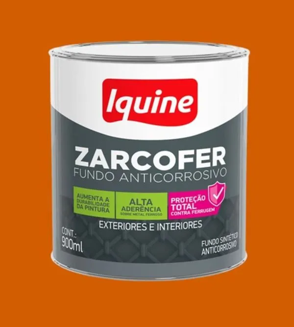 Fundo Anticorrosivo Zarcofer Laranja Iquine Fundo Anticorrosivo Zarcofer Laranja 0,9L Iquine