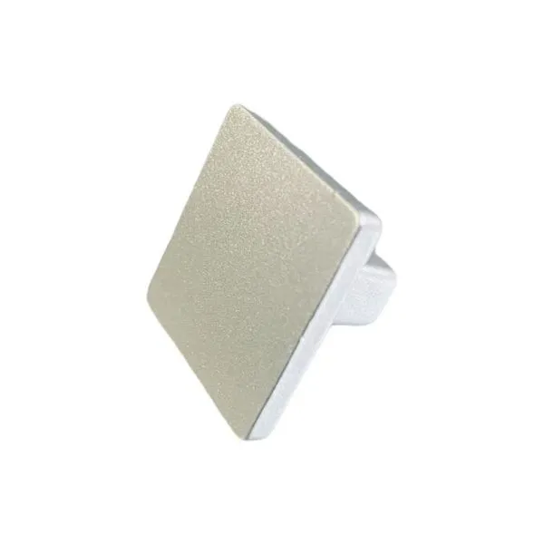 Puxador Botão Quadrado 19mm Zamac Escovado Ago Inox Puxador Botão Quadrado 19mm Zamac Escovado