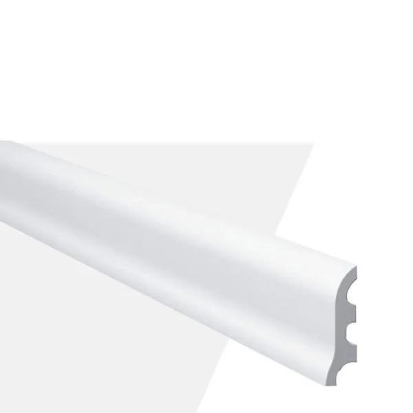 Rodapé Poliestireno Liso FL3 Gart Rodapé Poliestireno FL3 Branco Liso 5,5x1,7x244cm