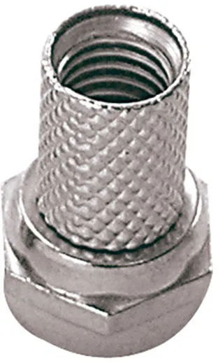 Conector Metálico com Rosca RG6U Niquelado Interneed Conector Metálico com Rosca RG6U Niquelado 30 Peças