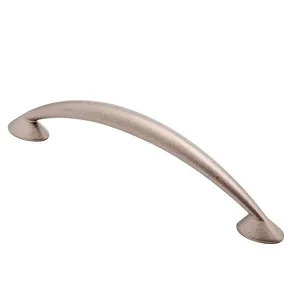 Puxador Curvo Zetta Zamac Ago Inox Puxador Curvo Zetta 128mm Zamac Escovado