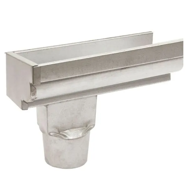 Terminal Bocal Moldura Esquerdo Aço Corte 33 4" Galvalume Calhaforte Terminal Bocal Moldura Esquerdo Aço Corte 33 4" Branco Calhaforte