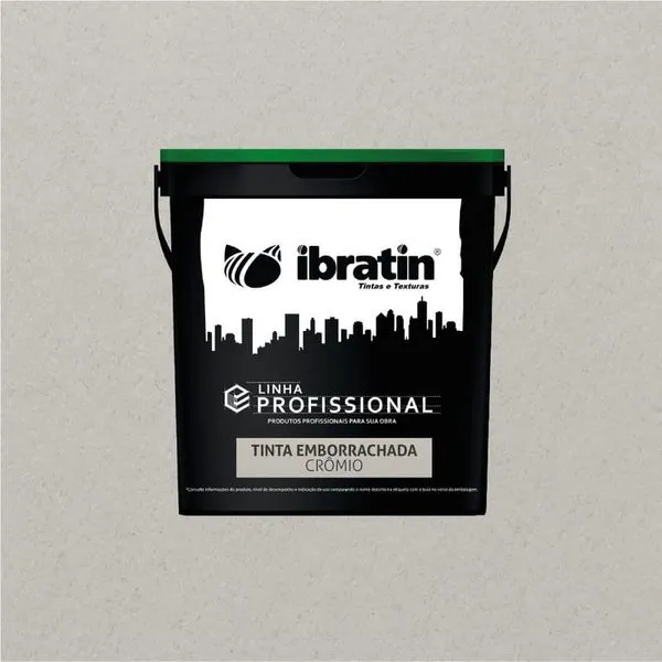 Tinta Acrílica Fosco Emborrachada PRO 3,6L Ibratin Tinta Acrílica Fosco Emborrachada PRO Crômio 3,6L Ibratin