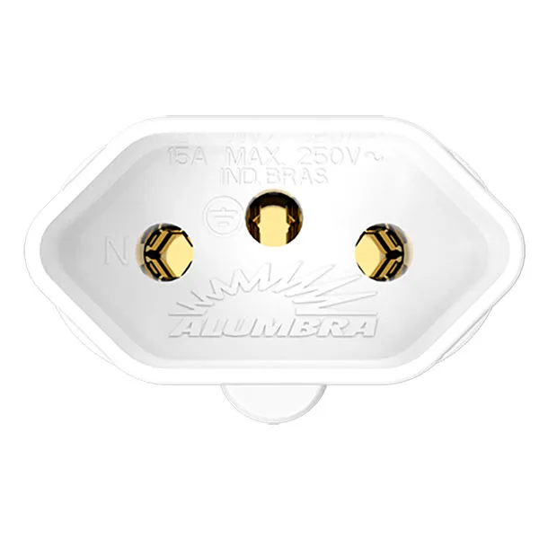 Adaptador Reverso 15A 250V Alumbra Adaptador Reverso 15A 250V Branco