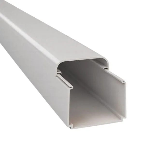 Canaleta Reta em PVC 2 Metros Okity Canaleta Reta em PVC Branco 30x30mm com 2 Metros