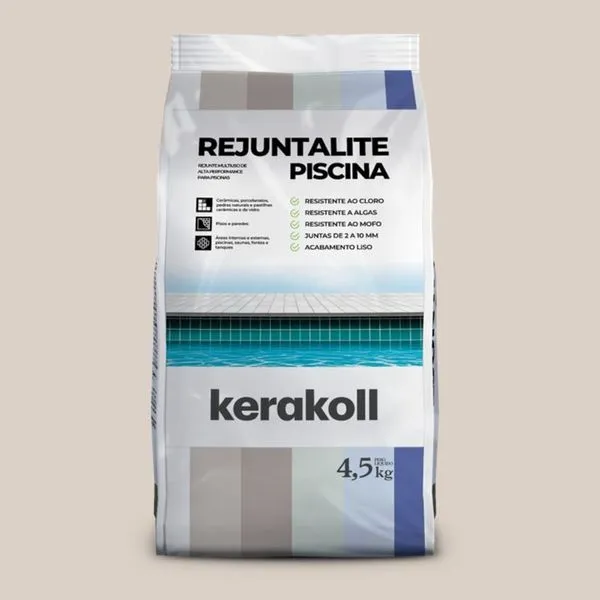 Rejunte Piscina 4,5kg Kerakoll Rejunte Rejuntalite Piscina Cinza Claro 4,5kg Kerakoll
