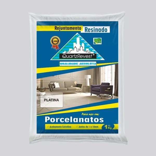 Rejunte Resinado 1kg Quartz Revest Rejunte Resinado Platina 1kg Quartz Revest