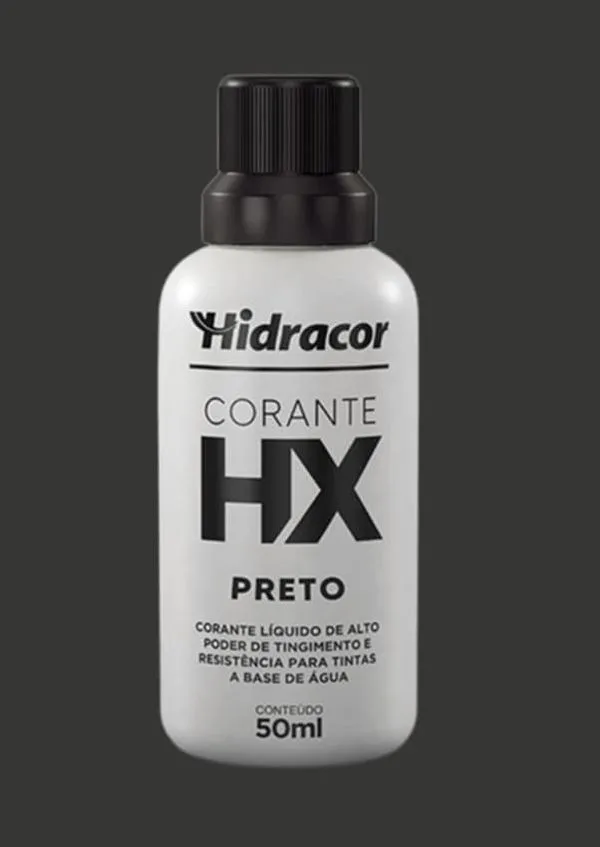 Corante Líquido 50ml Hidracor Corante Líquido Preto 50ml Hidracor