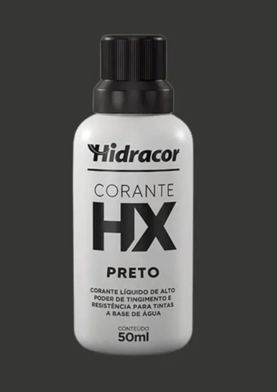 Corante Líquido 50ml Hidracor Corante Líquido Preto 50ml Hidracor