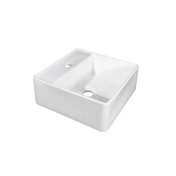 Cuba de Apoio Louça Quadrada Moby Branca 35x35cm Luzarte Cuba de Apoio Quadrada Branca 35x35cm Louça Luzarte Moby