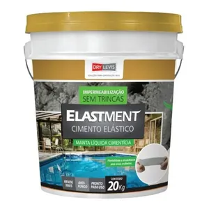 Manta Líquida Acrílica Cimentícia Elastment Cinza Drylevis Manta Liquida Acrílica Cimenticia Elastment Cz 20kg Reservatório