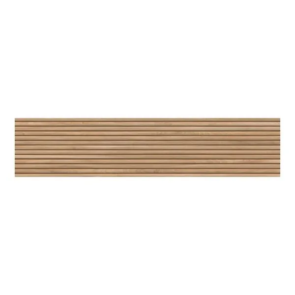 Revestimento Brise Ripado Retificado Acetinado Marrom 25x111cm 1,96m2