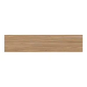 Revestimento Brise Ripado Retificado Acetinado Marrom 25x111cm 1,96m2 (Lote 12)