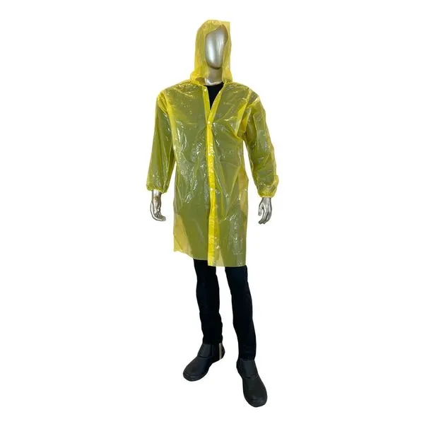 Capa de Chuva Polietileno Amarela Brasmo Capa de Chuva Polietileno Amarela Tam GG Brasmo
