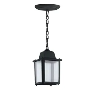 Pendente Vintage Colonial em Termoplástico para 1 Lâmpada E27 Dital Pendente Vintage Colonial em Termoplástico Preto para 1 Lâmpada E27