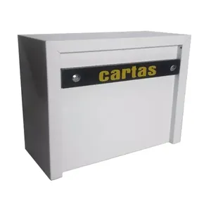 Caixa de Correio Chapa Gradil 9,5x22x22cm Alumínio Pintsilk Caixa de Correio Chapa Gradil 9,5x22x22cm Alumínio Branco