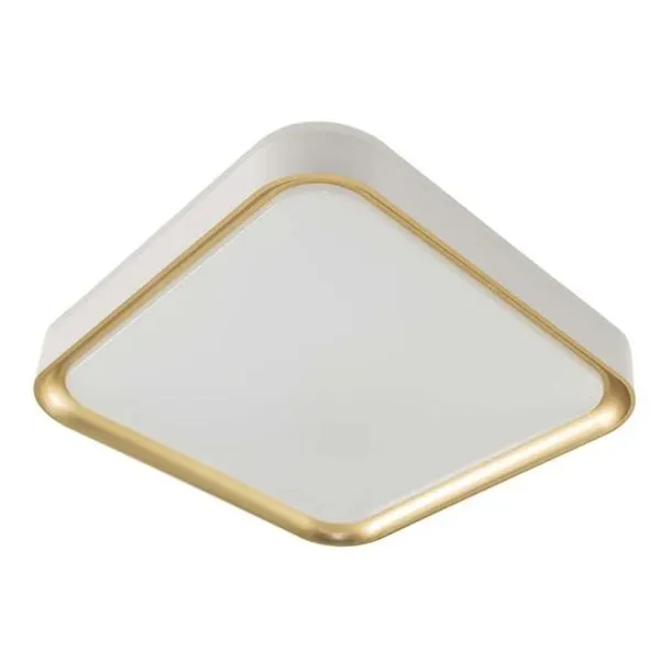 Plafon LED de Sobrepor Toronto Branco/Dourado 24W com 3 Tons de LED Hevvy Plafon de LED Sobrepor Branco 24W 30X30cm 1900 Lúmens 3 Tons de LED