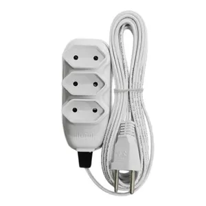 Extensão com Cordão Paralelo 2 Pólos 10A Ilumi Extensão com cordão paralelo 2 Pólos 10 metros 10 Amperes 250V Cinza