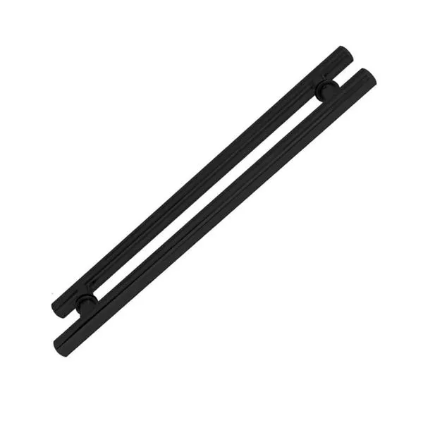 Puxador Barra Redonda Alumínio Preto Fosco Geris Puxador Barra Redonda Eco 75cm Alumínio Preto Fosco