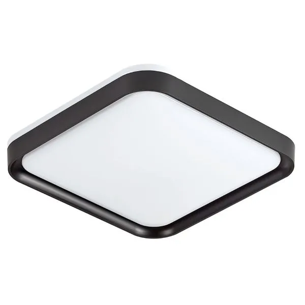 Plafon LED de Sobrepor Toronto Preto 24W com 3 Tons de LED Hevvy Plafon de LED Sobrepor Preto 24W 30x30cm 1900 Lúmens 3 Tons de LED