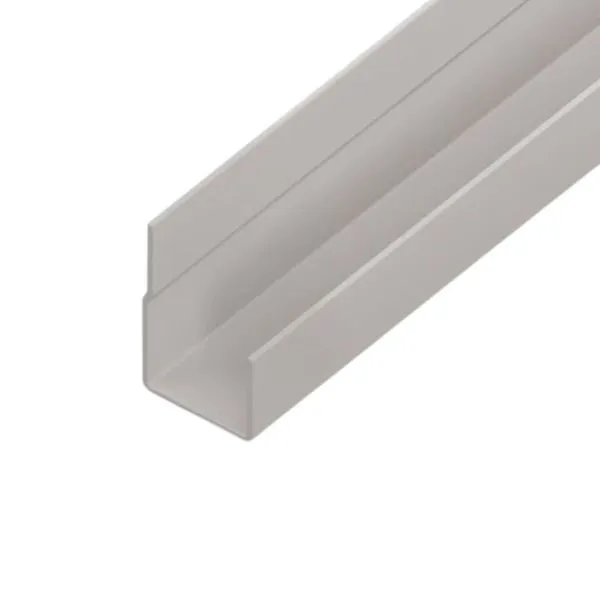 Perfil Baguete para Vidro Fit Eucatex Perfil Baguete para Vidro Cinza Ocidental Fit 118,5cm