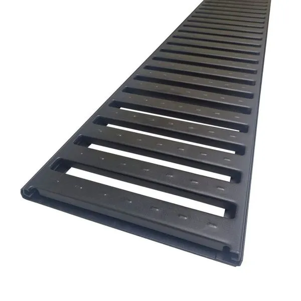 Conjunto Grelha e Suporte Veicular Preta 20x100cm Calhaforte Conjunto Grelha E Suporte Veicular Grelhaforte Preta 20X100 Calhaforte