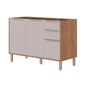 Gabinete para Cozinha Divina Desmontado 120x87x52cm MDF MGM Móveis Gabinete para Cozinha Divina 120x87x52cm MDF Cinamomo/Off Desmontado