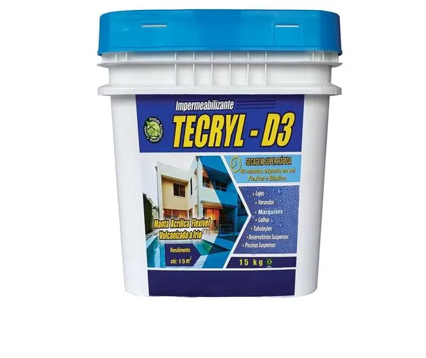 Manta Líquida Acrílica D3 Cinza Tecryl Manta Líquida Acrílica D3 Cinza 15Kg Tecryl