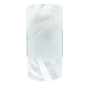 Arandela Bambu em Vidro Branco para 1 Lâmpada E27 VMC Arandela Bambu em Vidro Branco com Vidro para 1 Lâmpada E27