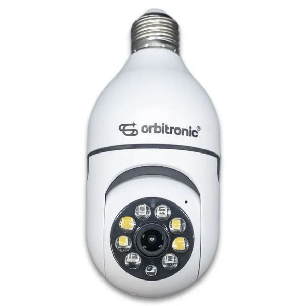 Câmera Wi-Fi HD 1.3MP ORB777 Interna Espiã com Rastreio Orbitronic Câmera Wi-fi Lâmpada HD 1.3MP Interna Espiã com Rastreio ORB777 Branca