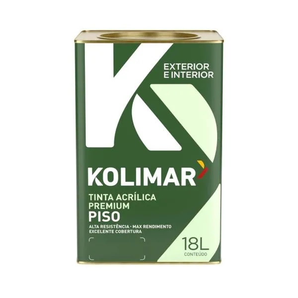 Tinta Premium Acrílica Fosco Piso 18L Kolimar Tinta Premium Acrílica Fosco Piso Branco 18L Kolimar