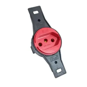 Tomada para Condulete 2P+T 20A Redonda B.Lux Tomada para Condulete 2P+T 20A/250V Vermelha Redonda