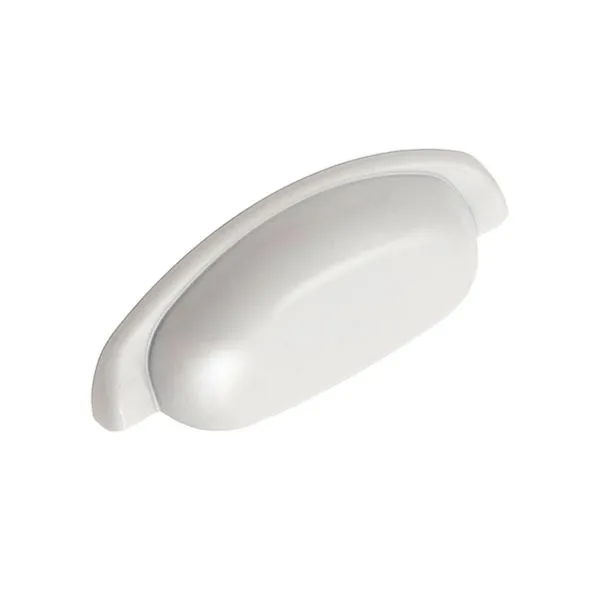 Puxador Concha Maximus Zamac Criativa Puxador Concha Maximus 96mm Zamac Branco Brilhante